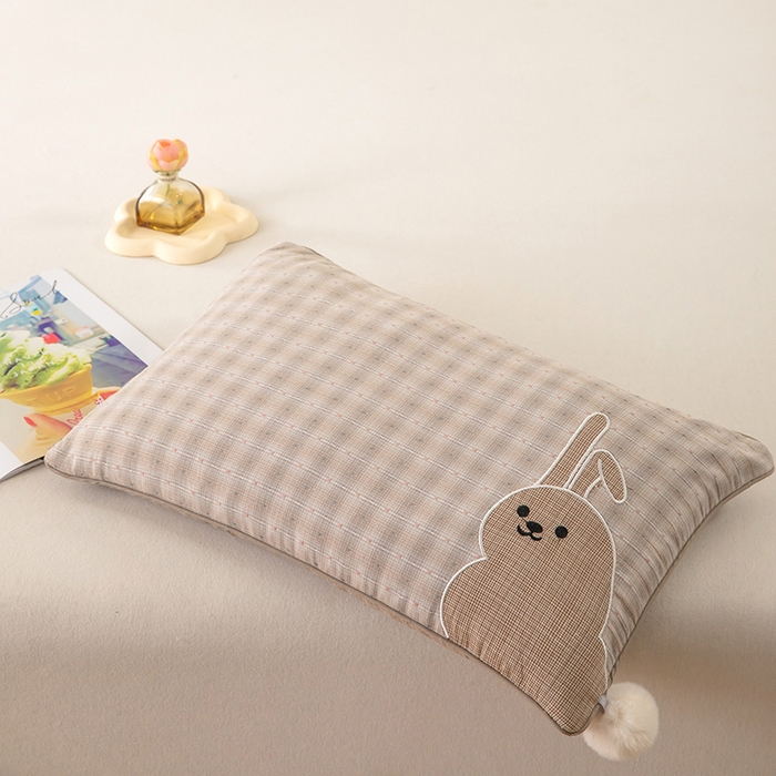 91家纺网 家纺一手货源 找家纺 （总）枕之坊 2026新款全棉毛球兔子荞麦枕