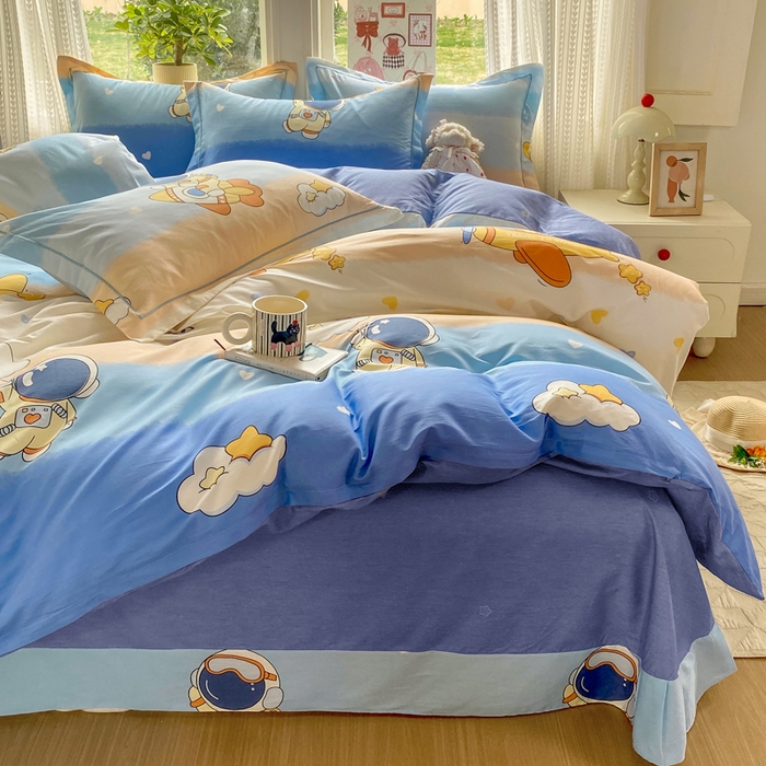 凌鼎 2026新款多规格掉边全棉印花四件套 浪漫宇航