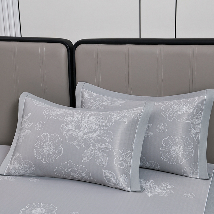 91家纺网 家纺一手货源 找家纺 （总）小牛席业 2026新款【实拍风格】PE凉感-轻奢赫本提花冰丝席系列凉席藤席冰藤席冰丝席竹席