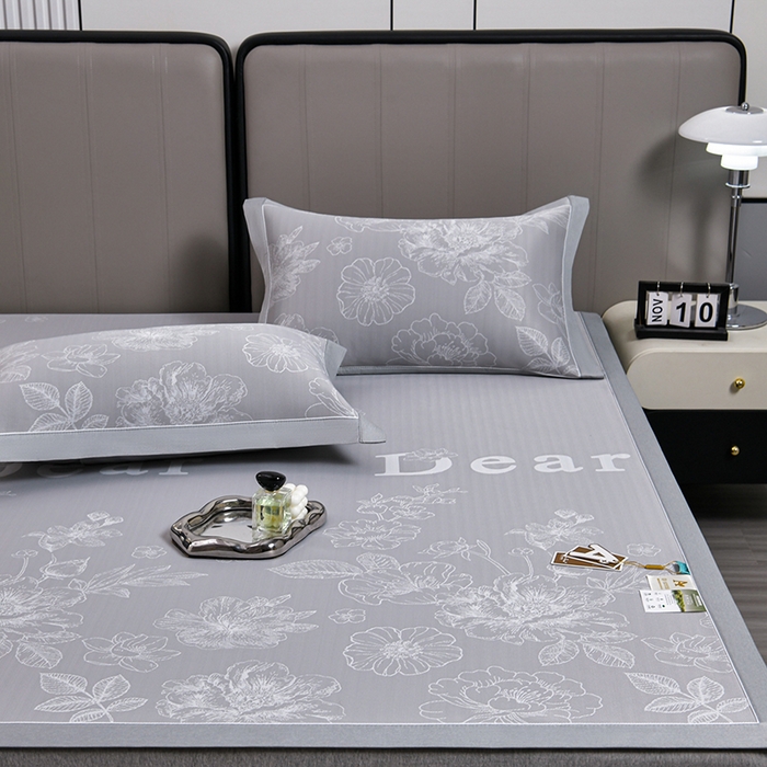 91家纺网 家纺一手货源 找家纺 （总）小牛席业 2026新款【实拍风格】PE凉感-轻奢赫本提花冰丝席系列凉席藤席冰藤席冰丝席竹席