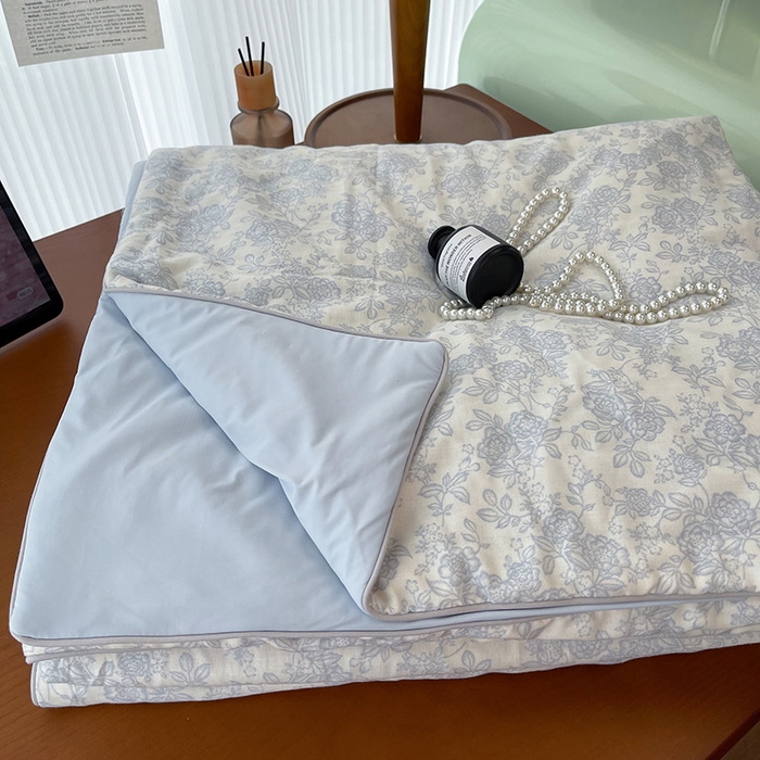 91家纺网 家纺一手货源 找家纺 （总）HL原创 2026新款全棉双层纱小冰皮冰纱双感夏被夏凉被空调被