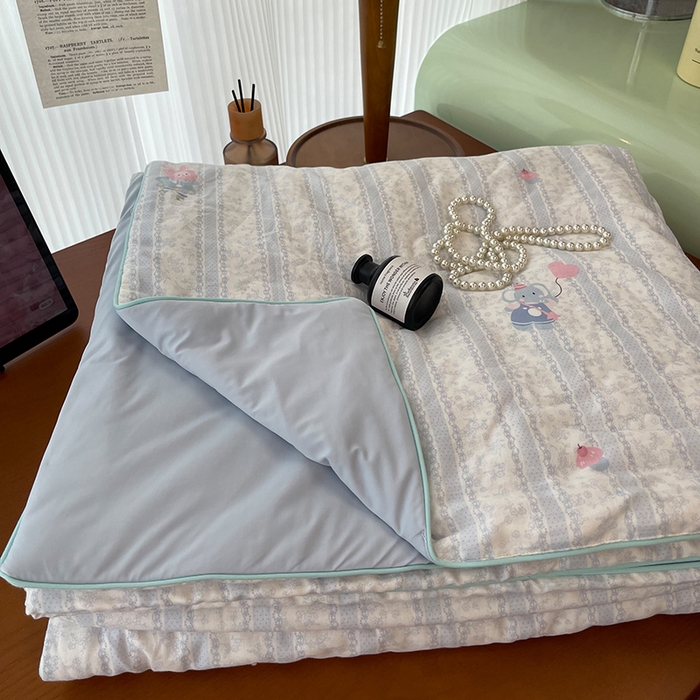 91家纺网 家纺一手货源 找家纺 （总）HL原创 2026新款全棉双层纱小冰皮冰纱双感夏被夏凉被空调被