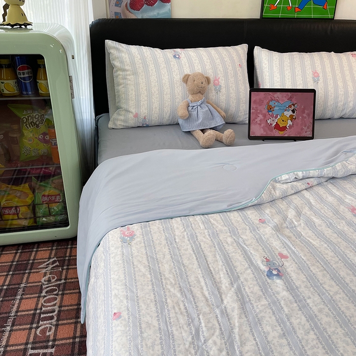 91家纺网 家纺一手货源 找家纺 （总）HL原创 2026新款全棉双层纱小冰皮冰纱双感夏被夏凉被空调被