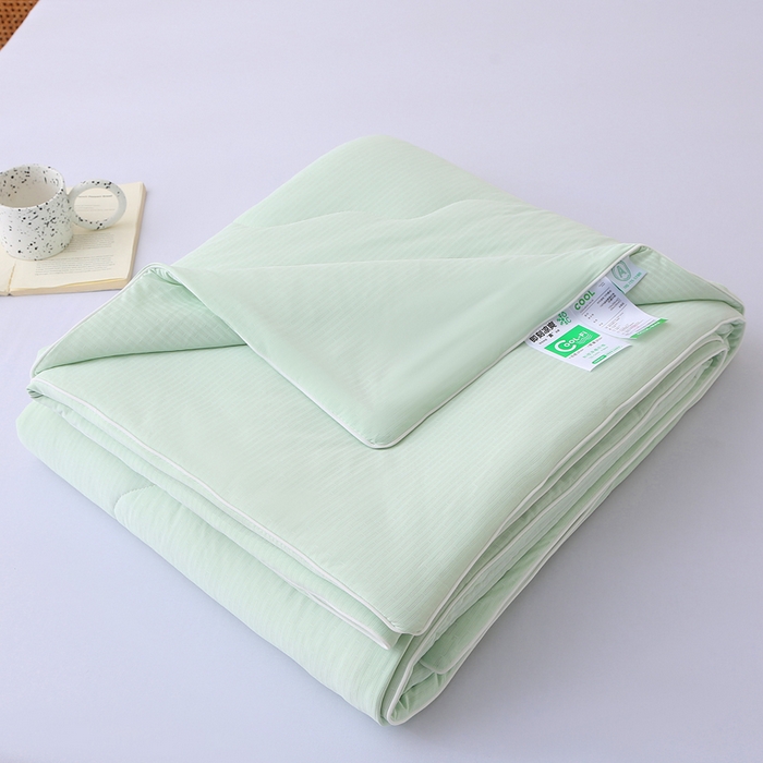 91家纺网 家纺一手货源 找家纺 天之悦家纺 2026热款针织提花夏被夏凉被空调被 果绿色