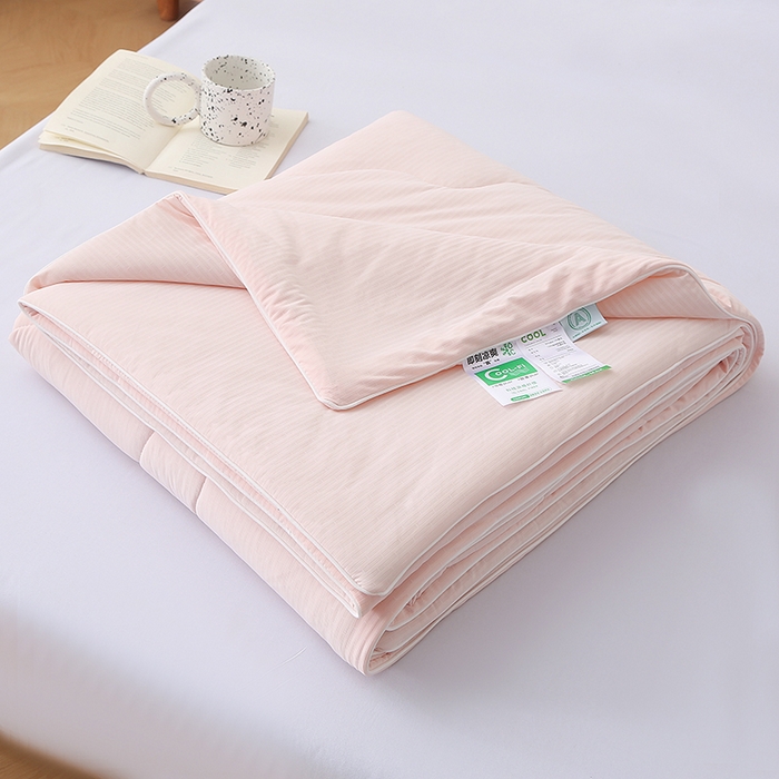 91家纺网 家纺一手货源 找家纺 天之悦家纺 2026热款针织提花夏被夏凉被空调被 玉色