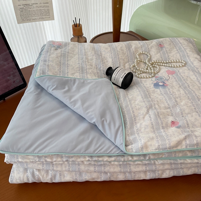 HL原创 2026新款全棉双层纱小冰皮冰纱双感夏被夏凉被空调被 小象