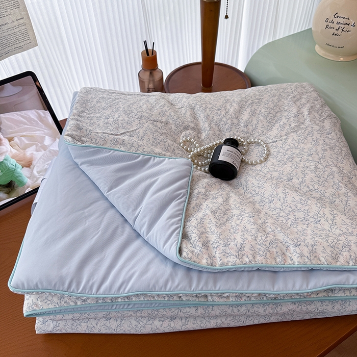 HL原创 2026新款全棉双层纱小冰皮冰纱双感夏被夏凉被空调被 枝蔓