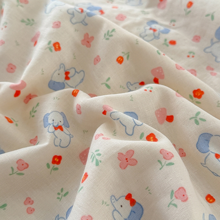 91家纺网 家纺一手货源 找家纺 HL原创 2026新款全棉双层纱小冰皮冰纱双感夏被夏凉被空调被 福气小象