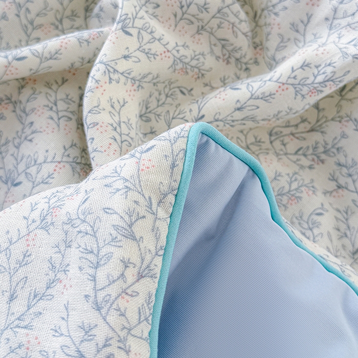 91家纺网 家纺一手货源 找家纺 HL原创 2026新款全棉双层纱小冰皮冰纱双感夏被夏凉被空调被 枝蔓