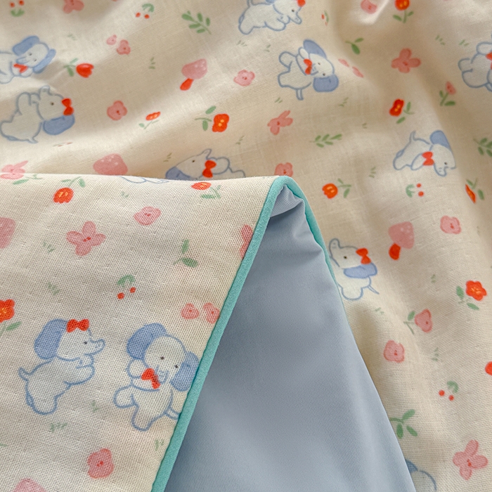 91家纺网 家纺一手货源 找家纺 HL原创 2026新款全棉双层纱小冰皮冰纱双感夏被夏凉被空调被 福气小象