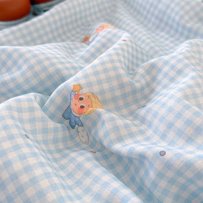 91家纺网 家纺一手货源 找家纺 HL原创 2026新款全棉双层纱小冰皮冰纱双感夏被夏凉被空调被 童话故事