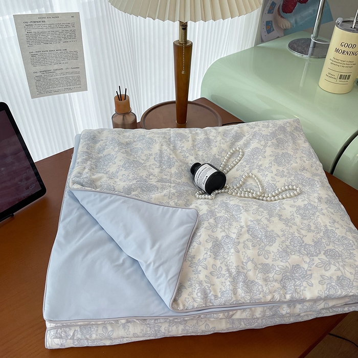 91家纺网 家纺一手货源 找家纺 HL原创 2026新款全棉双层纱小冰皮冰纱双感夏被夏凉被空调被 梨禾小姐