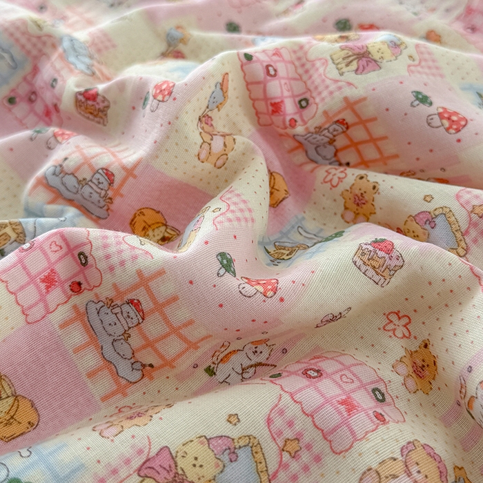 91家纺网 家纺一手货源 找家纺 HL原创 2026新款全棉双层纱小冰皮冰纱双感夏被夏凉被空调被 萌宠王国