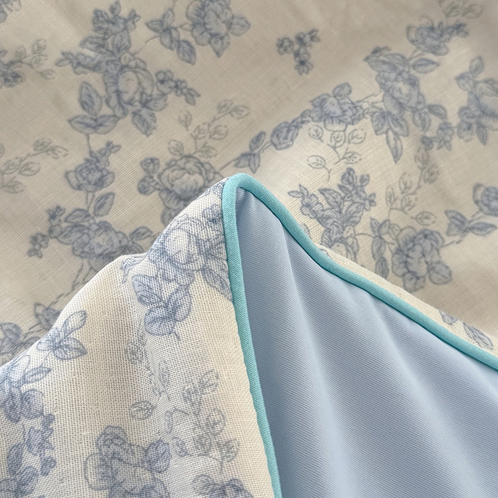 91家纺网 家纺一手货源 找家纺 HL原创 2026新款全棉双层纱小冰皮冰纱双感夏被夏凉被空调被 蔷薇