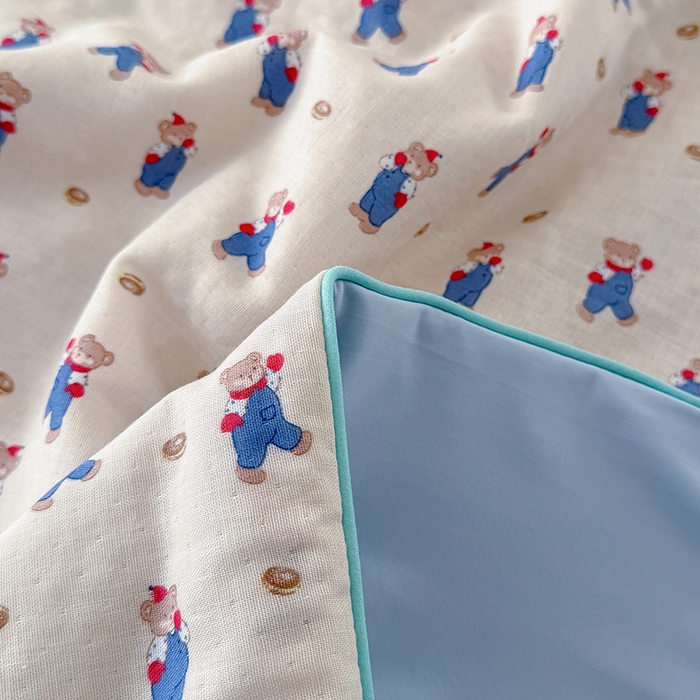 91家纺网 家纺一手货源 找家纺 HL原创 2026新款全棉双层纱小冰皮冰纱双感夏被夏凉被空调被 仔仔