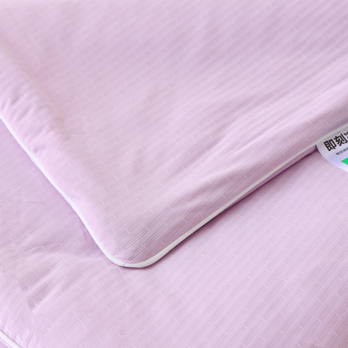 91家纺网 家纺一手货源 找家纺 天之悦家纺 2026热款针织提花夏被夏凉被空调被 粉色