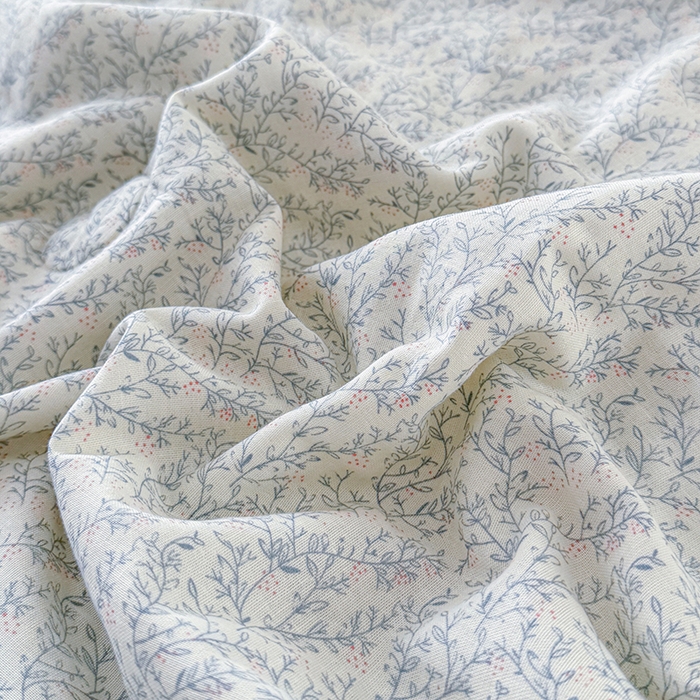 91家纺网 家纺一手货源 找家纺 HL原创 2026新款全棉双层纱小冰皮冰纱双感夏被夏凉被空调被 枝蔓