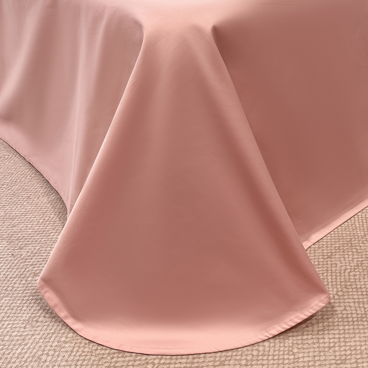 91家纺网 家纺一手货源 找家纺 置顶家纺 2026新款亲肤加厚磨毛刺绣四件套-花颜叶语 花颜叶语-白+豆沙