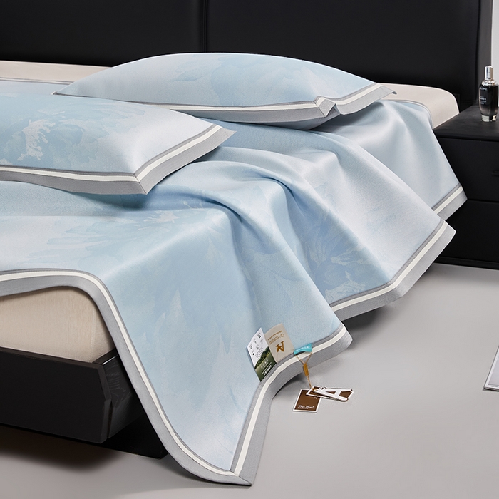 91家纺网 家纺一手货源 找家纺 （总）小牛席业 2026新款牡丹琉璃冷感冰丝席凉席藤席冰藤席冰丝席竹席乳胶席凉豆豆席