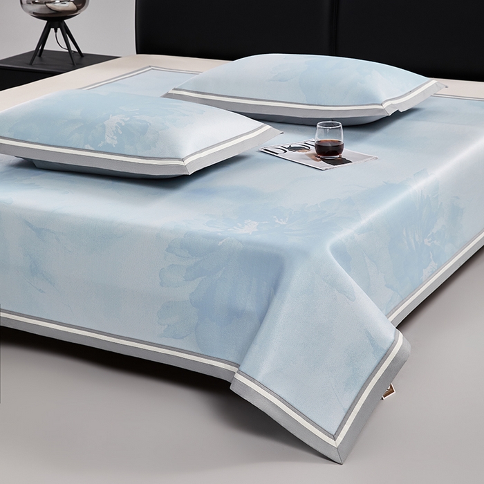 91家纺网 家纺一手货源 找家纺 （总）小牛席业 2026新款牡丹琉璃冷感冰丝席凉席藤席冰藤席冰丝席竹席乳胶席凉豆豆席