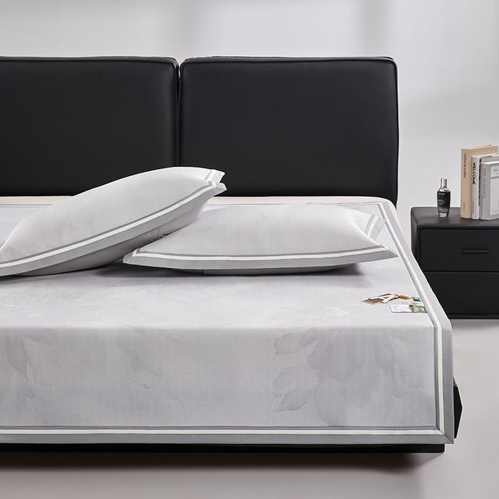 91家纺网 家纺一手货源 找家纺 小牛席业 2026新款牡丹琉璃冷感冰丝席凉席藤席冰藤席冰丝席竹席乳胶席凉豆豆席 浅紫