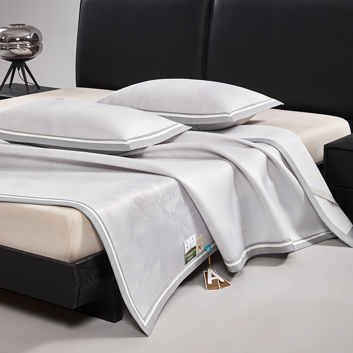 91家纺网 家纺一手货源 找家纺 小牛席业 2026新款牡丹琉璃冷感冰丝席凉席藤席冰藤席冰丝席竹席乳胶席凉豆豆席 浅紫