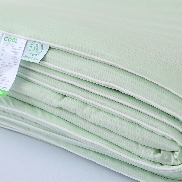 91家纺网 家纺一手货源 找家纺 天之悦家纺 2026热款针织提花夏被夏凉被空调被 果绿色