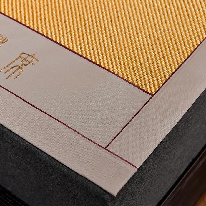 91家纺网 家纺一手货源 找家纺 小牛席业 2026新款柠檬清香冰藤席 柠檬清香席-冰藤深咖