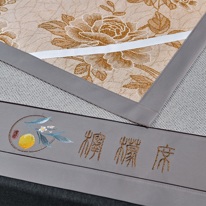 91家纺网 家纺一手货源 找家纺 小牛席业 2026新款柠檬清香冰藤席 柠檬清香席-冰藤银灰