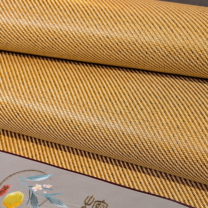 91家纺网 家纺一手货源 找家纺 小牛席业 2026新款柠檬清香冰藤席 柠檬清香席-冰藤深咖