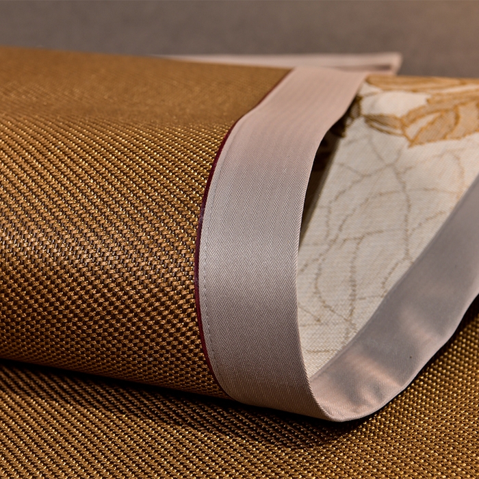 91家纺网 家纺一手货源 找家纺 小牛席业 2026新款柠檬清香冰藤席 柠檬清香席-冰藤黑咖