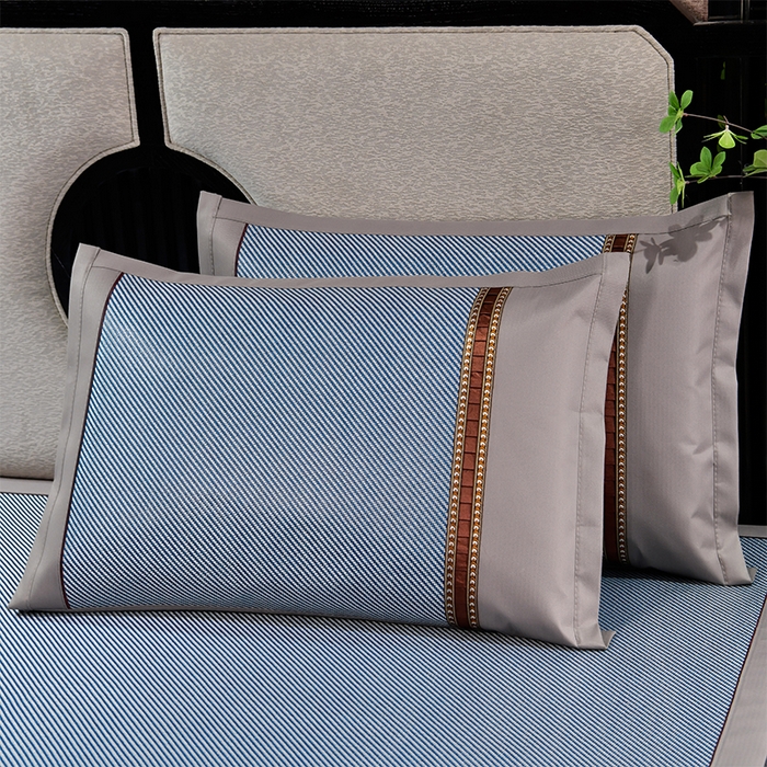 91家纺网 家纺一手货源 找家纺 小牛席业 2026新款柠檬清香冰藤席 柠檬清香席-冰藤海蓝