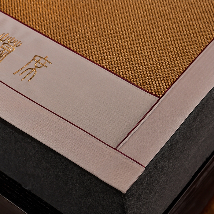 91家纺网 家纺一手货源 找家纺 小牛席业 2026新款柠檬清香冰藤席 柠檬清香席-冰藤黑咖