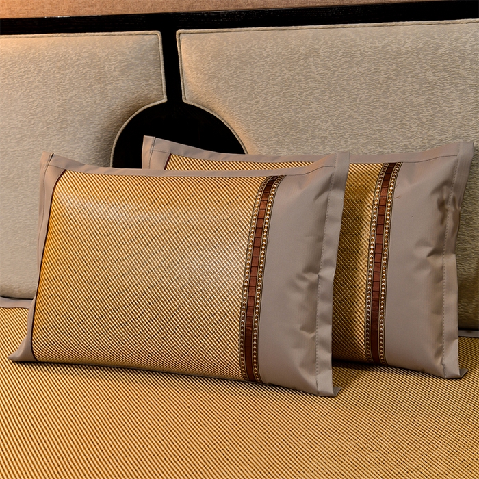 91家纺网 家纺一手货源 找家纺 小牛席业 2026新款柠檬清香冰藤席 柠檬清香席-冰藤深咖