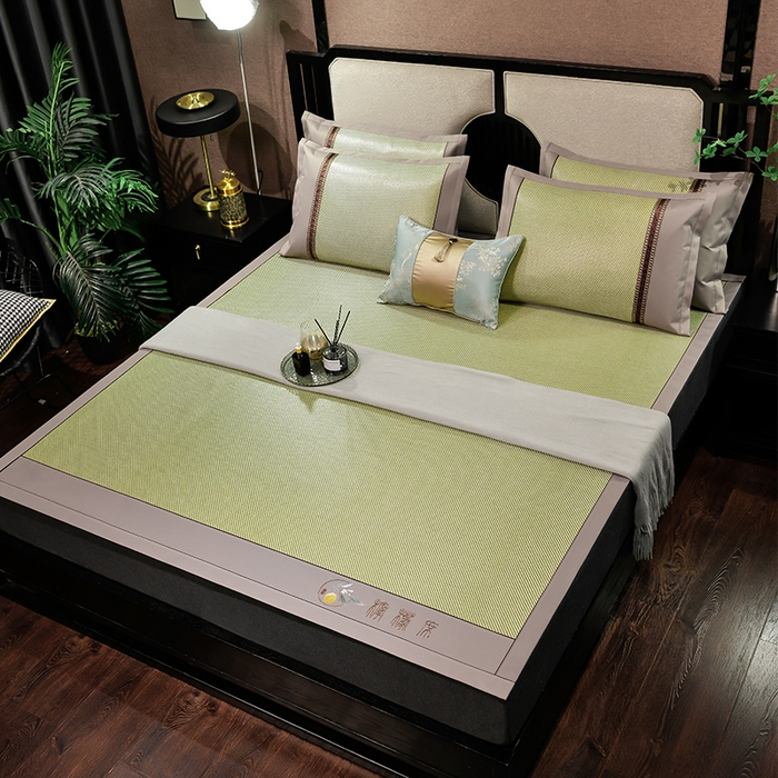 91家纺网 家纺一手货源 找家纺 小牛席业 2026新款柠檬清香冰藤席 柠檬清香席-冰藤青柠