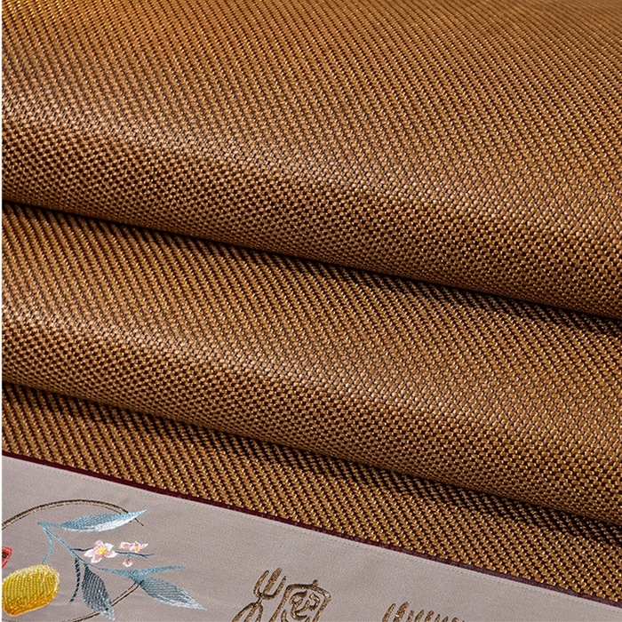 91家纺网 家纺一手货源 找家纺 小牛席业 2026新款柠檬清香冰藤席 柠檬清香席-冰藤黑咖