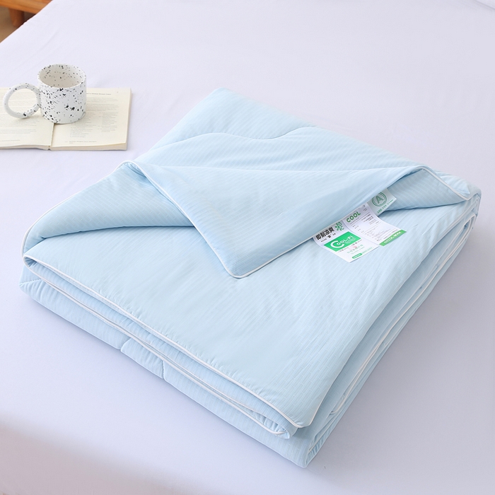 天之悦家纺 2026热款针织提花夏被夏凉被空调被 天蓝色