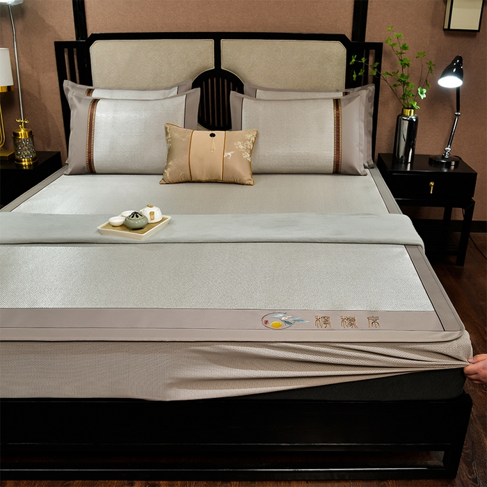 91家纺网 家纺一手货源 找家纺 （总）小牛席业 2026新款柠檬清香冰藤席（床笠款）凉席藤席冰藤席冰丝席竹席乳胶席豆豆席