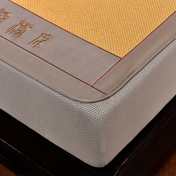 91家纺网 家纺一手货源 找家纺 小牛席业 2026新款柠檬清香冰藤席（床笠款）凉席藤席冰藤席冰丝席竹席乳胶席豆豆席 柠檬清香席-床笠款-浅咖