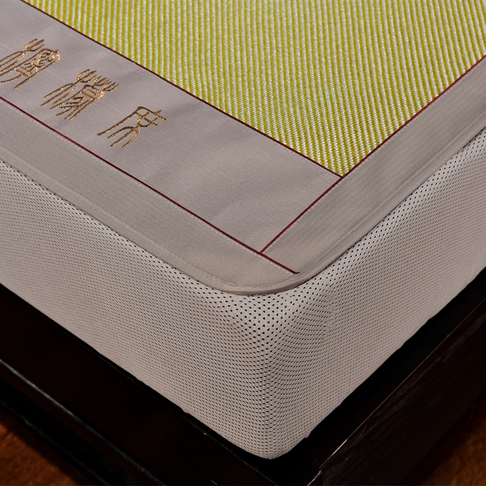 91家纺网 家纺一手货源 找家纺 小牛席业 2026新款柠檬清香冰藤席（床笠款）凉席藤席冰藤席冰丝席竹席乳胶席豆豆席 柠檬清香席-床笠款-青柠