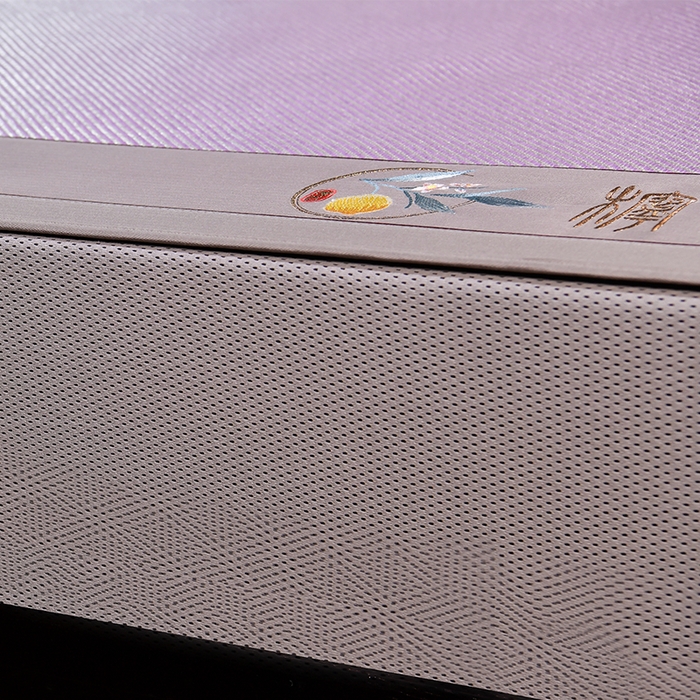 91家纺网 家纺一手货源 找家纺 小牛席业 2026新款柠檬清香冰藤席（床笠款）凉席藤席冰藤席冰丝席竹席乳胶席豆豆席 柠檬清香席-床笠款-浅紫