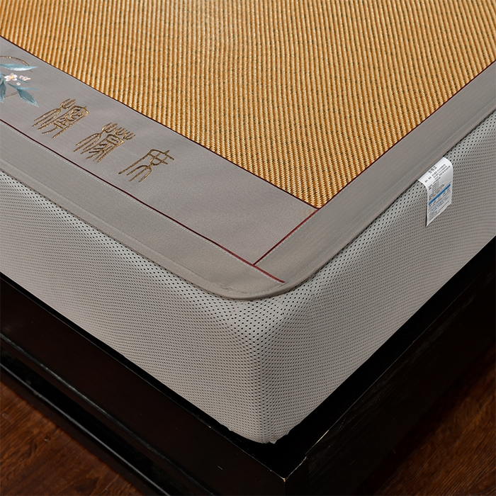 91家纺网 家纺一手货源 找家纺 小牛席业 2026新款柠檬清香冰藤席（床笠款）凉席藤席冰藤席冰丝席竹席乳胶席豆豆席 柠檬清香席-床笠款-深咖