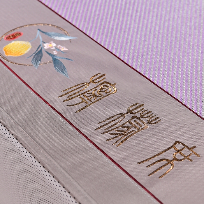 91家纺网 家纺一手货源 找家纺 小牛席业 2026新款柠檬清香冰藤席（床笠款）凉席藤席冰藤席冰丝席竹席乳胶席豆豆席 柠檬清香席-床笠款-浅紫