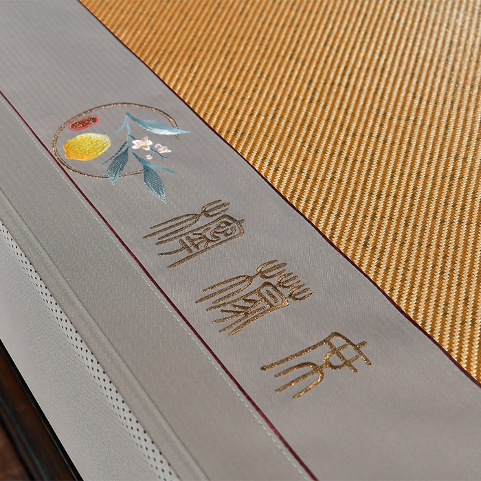 91家纺网 家纺一手货源 找家纺 小牛席业 2026新款柠檬清香冰藤席（床笠款）凉席藤席冰藤席冰丝席竹席乳胶席豆豆席 柠檬清香席-床笠款-深咖