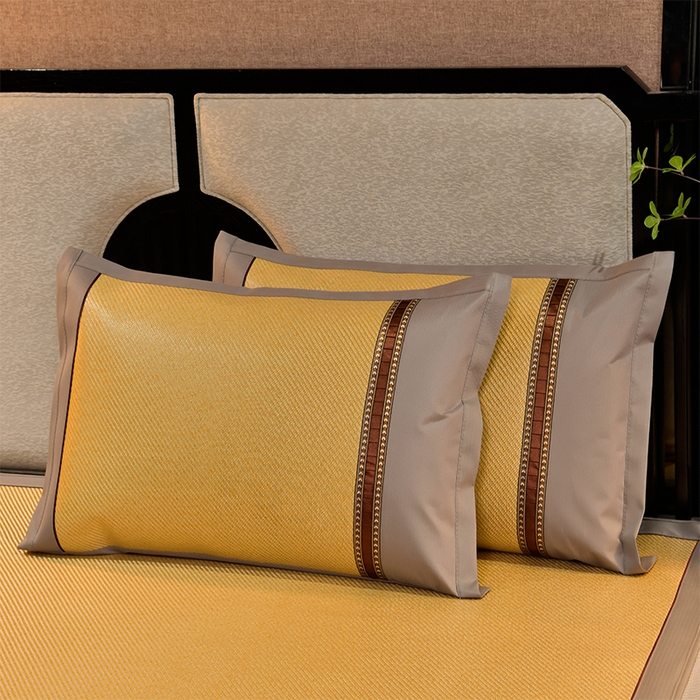 91家纺网 家纺一手货源 找家纺 小牛席业 2026新款柠檬清香冰藤席（床笠款）凉席藤席冰藤席冰丝席竹席乳胶席豆豆席 柠檬清香席-床笠款-浅咖