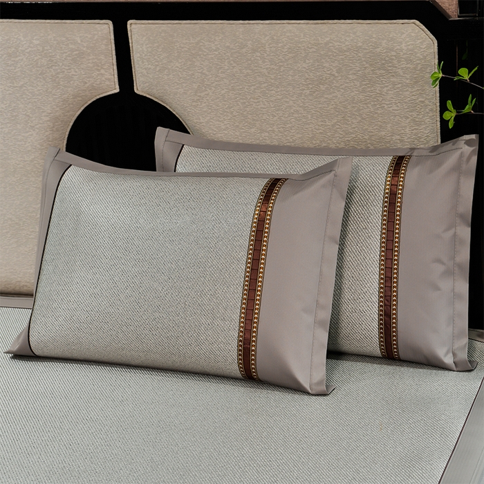 91家纺网 家纺一手货源 找家纺 小牛席业 2026新款柠檬清香冰藤席（床笠款）凉席藤席冰藤席冰丝席竹席乳胶席豆豆席 柠檬清香席-床笠款-银灰