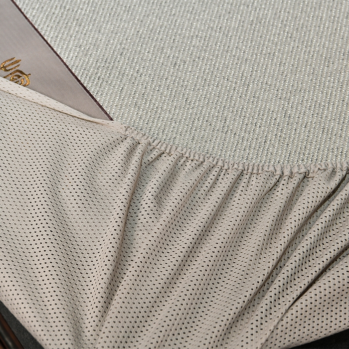 91家纺网 家纺一手货源 找家纺 小牛席业 2026新款柠檬清香冰藤席（床笠款）凉席藤席冰藤席冰丝席竹席乳胶席豆豆席 柠檬清香席-床笠款-银灰