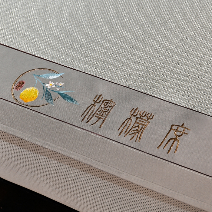 91家纺网 家纺一手货源 找家纺 小牛席业 2026新款柠檬清香冰藤席（床笠款）凉席藤席冰藤席冰丝席竹席乳胶席豆豆席 柠檬清香席-床笠款-银灰