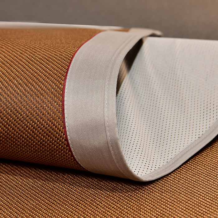 91家纺网 家纺一手货源 找家纺 小牛席业 2026新款柠檬清香冰藤席（床笠款）凉席藤席冰藤席冰丝席竹席乳胶席豆豆席 柠檬清香席-床笠款-黑咖