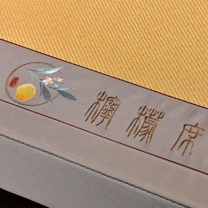 91家纺网 家纺一手货源 找家纺 小牛席业 2026新款柠檬清香冰藤席（床笠款）凉席藤席冰藤席冰丝席竹席乳胶席豆豆席 柠檬清香席-床笠款-浅咖